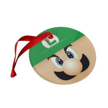 Luigi flat, Χριστουγεννιάτικο στολίδι γυάλινο 9cm