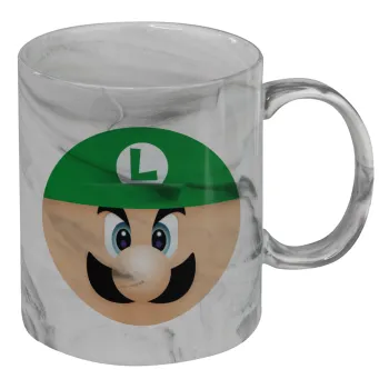 Luigi flat, Κούπα κεραμική, marble style (μάρμαρο), 330ml