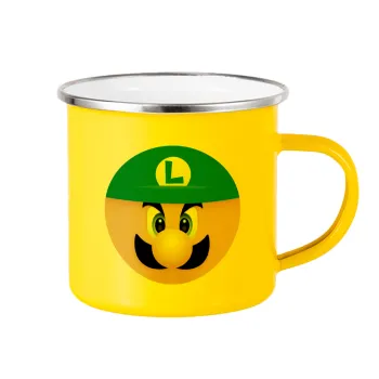 Luigi flat, Yellow Enamel Metallic Cup 360ml
