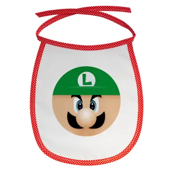 Luigi flat, Σαλιάρα μωρού αλέκιαστη με κορδόνι Κόκκινη