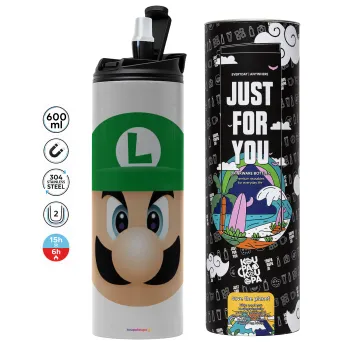 Luigi flat, Tumbler stainless steel GREY 600ml