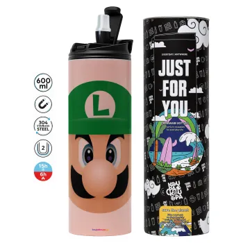 Luigi flat, Tumbler stainless steel PINK 600ml