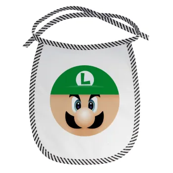 Luigi flat, Σαλιάρα μωρού αλέκιαστη με κορδόνι Μαύρη