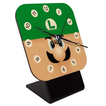 Luigi flat, Quartz Table clock in natural wood (10cm)