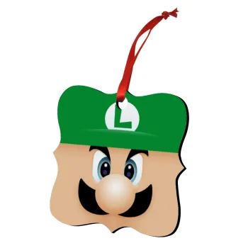 Luigi flat, Στολίδι Χριστουγεννιάτικο στολίδι polygon ξύλινο 7.5cm