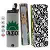 Πασχαλινή Λαμπάδα με Travel Tumbler θερμό (600ml, BPA free) & κερί αρωματικό πλακέ (30cm) (ΓΚΡΙ)
