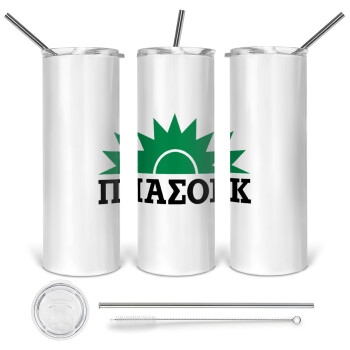 pasok, 360 Eco friendly stainless steel tumbler 600ml, with metal straw & cleaning brush