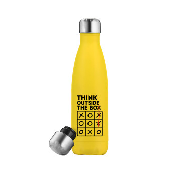 Think outside the BOX, Yellow Stainless Steel Metallic Thermos, double-walled, 500ml