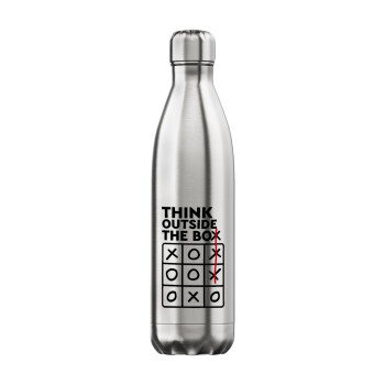 Think outside the BOX, Μεταλλικό παγούρι θερμός Inox (Stainless steel), διπλού τοιχώματος, 750ml