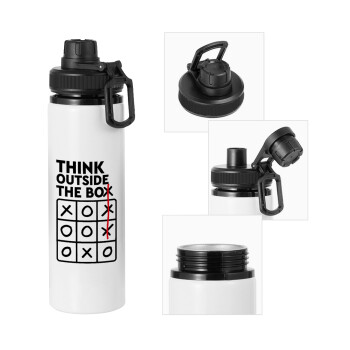 Think outside the BOX, Metal water bottle with safety cap, aluminum 850ml