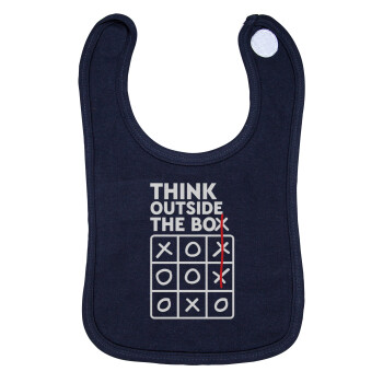 Think outside the BOX, Σαλιάρα με Σκρατς 100% Organic Cotton Μπλε (0-18 months)