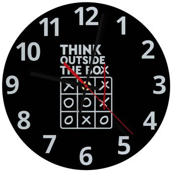 Think outside the BOX, Ρολόι τοίχου γυάλινο (30cm)