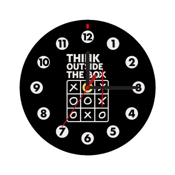 Think outside the BOX, Wooden wall clock (20cm)