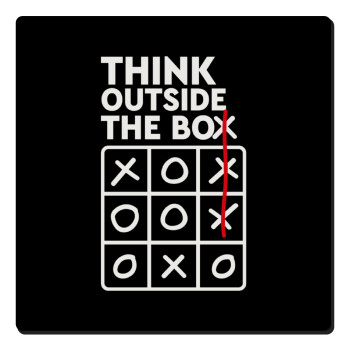 Think outside the BOX, Τετράγωνο μαγνητάκι ξύλινο 6x6cm