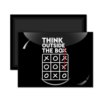 Think outside the BOX, Ορθογώνιο μαγνητάκι ψυγείου διάστασης 9x6cm