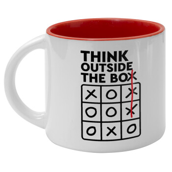 Think outside the BOX, Κούπα κεραμική 400ml Λευκή/Κόκκινη