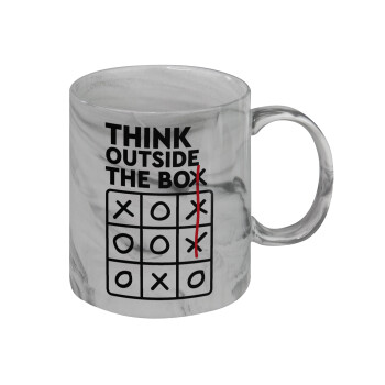 Think outside the BOX, Κούπα κεραμική, marble style (μάρμαρο), 330ml