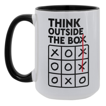 Think outside the BOX, Κούπα Mega 15oz, κεραμική Μαύρη, 450ml