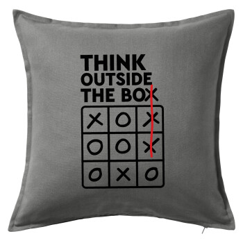 Think outside the BOX, Sofa cushion Grey 50x50cm includes filling