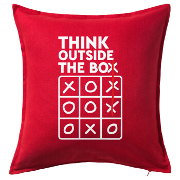 Think outside the BOX, Sofa cushion RED 50x50cm includes filling