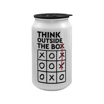 Think outside the BOX, Κούπα ταξιδιού μεταλλική με καπάκι (tin-can) 500ml
