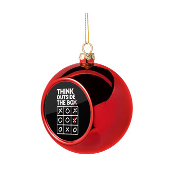 Think outside the BOX, Χριστουγεννιάτικη μπάλα δένδρου Κόκκινη 8cm