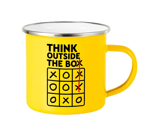 Think outside the BOX — Yellow Enamel Metallic Cup 360ml
