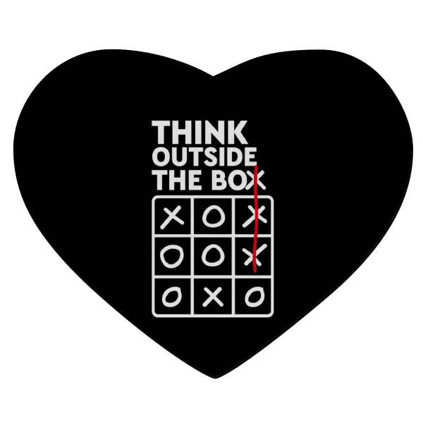 Think outside the BOX — Mousepad heart 23x20cm