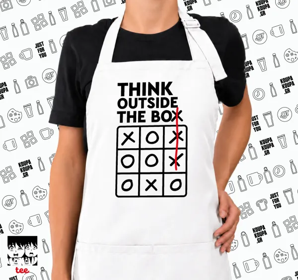 Think outside the BOX — Λευκή Ποδιά μαγειρικής Σεφ με τσέπες (ΕΝΗΛΙΚΩΝ, ΛΕΥΚΗ)