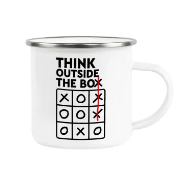 Think outside the BOX, Κούπα Μεταλλική εμαγιέ λευκη 360ml