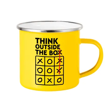 Think outside the BOX, Κούπα Μεταλλική εμαγιέ Κίτρινη 360ml