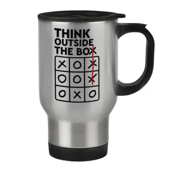 Think outside the BOX, Stainless steel travel mug with lid, double wall 450ml