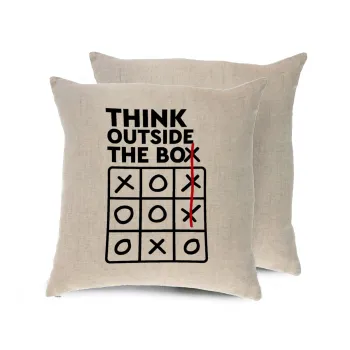 Think outside the BOX, Μαξιλάρι καναπέ ΛΙΝΟ 40x40cm περιέχεται το  γέμισμα