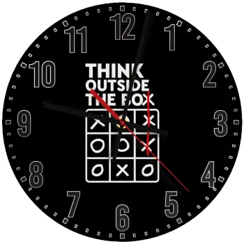 Think outside the BOX, Ρολόι τοίχου ξύλινο (30cm)
