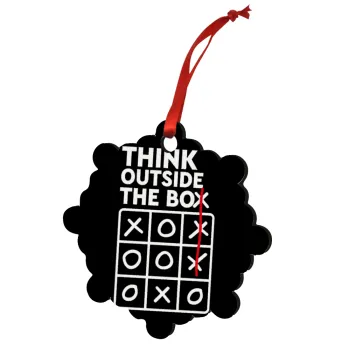 Think outside the BOX, Στολίδι Χριστουγεννιάτικο στολίδι snowflake ξύλινο 7.5cm