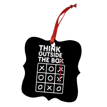 Think outside the BOX, Στολίδι Χριστουγεννιάτικο στολίδι polygon ξύλινο 7.5cm