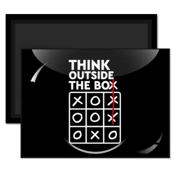 Think outside the BOX, Ορθογώνιο μαγνητάκι ψυγείου διάστασης 9x6cm