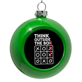 Think outside the BOX, Στολίδι Χριστουγεννιάτικη μπάλα δένδρου Πράσινο 8cm