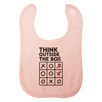 Think outside the BOX, Σαλιάρα με Σκρατς ΡΟΖ 100% Organic Cotton (0-18 months)