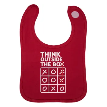 Think outside the BOX, Σαλιάρα με Σκρατς Κόκκινη 100% Organic Cotton (0-18 months)