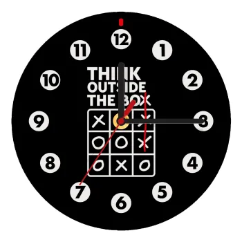 Think outside the BOX, Ρολόι τοίχου ξύλινο (20cm)