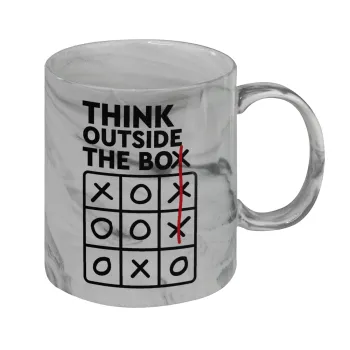 Think outside the BOX, Mug ceramic marble style, 330ml