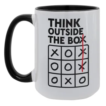 Think outside the BOX, Κούπα Mega 15oz, κεραμική Μαύρη, 450ml