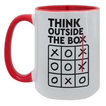 Think outside the BOX, Κούπα Mega 15oz, κεραμική Κόκκινη, 450ml