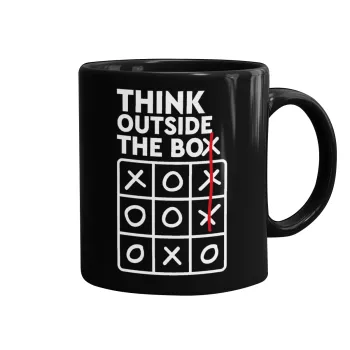 Think outside the BOX, Κούπα Μαύρη, κεραμική, 330ml