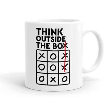 Think outside the BOX, Ceramic coffee mug, 330ml