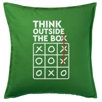 Think outside the BOX, Sofa cushion Green 50x50cm includes filling