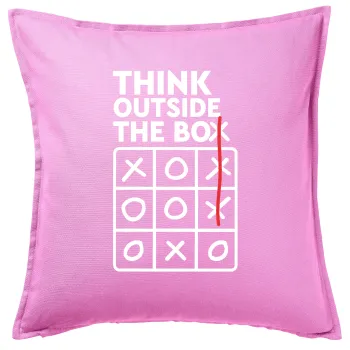 Think outside the BOX, Sofa cushion Pink 50x50cm includes filling