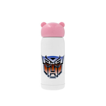 Transformers, Ροζ ανοξείδωτο παγούρι θερμό (Stainless steel), 320ml