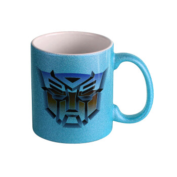 Transformers, Κούπα Σιέλ Glitter που γυαλίζει, κεραμική, 330ml